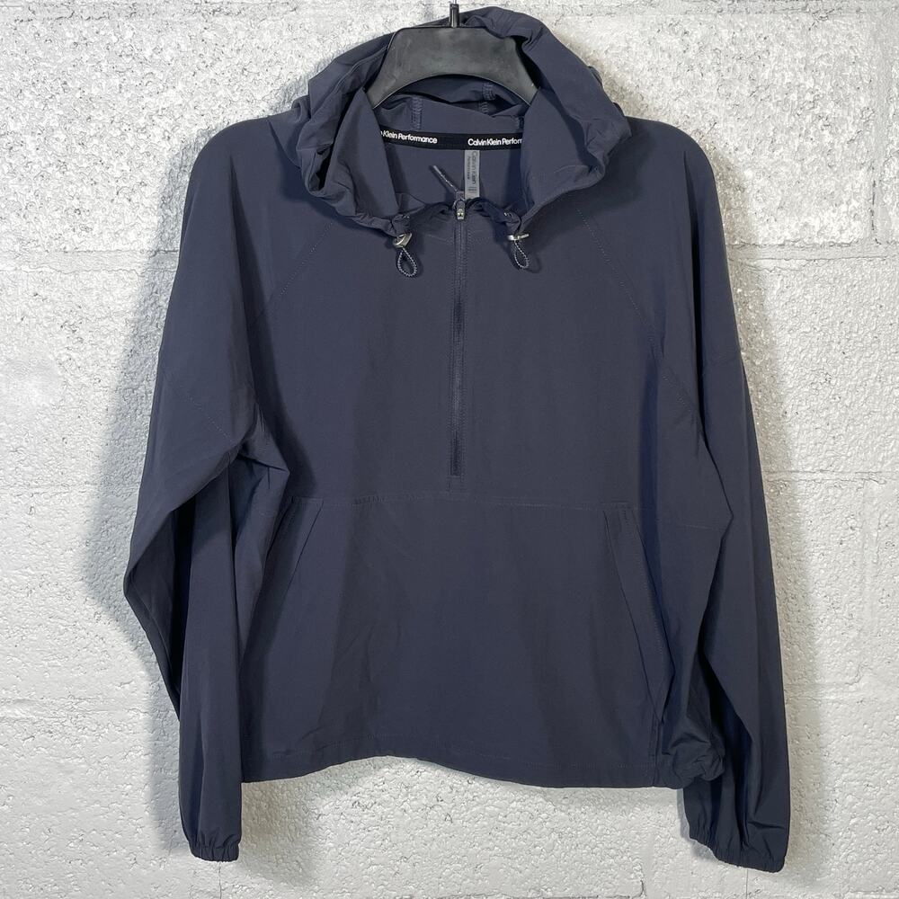 Calvin Klein Women's Half-Zip Reflective Pullover - Onyx Small